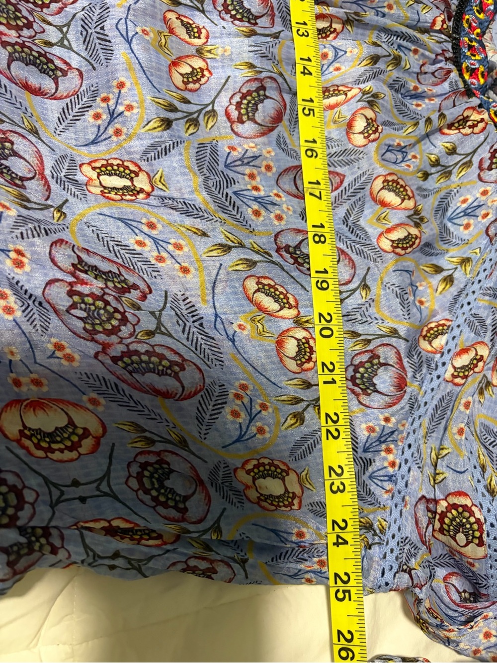 NWT Anthropologie Bhanuni by Jyot Pale Blue Floral Dress Size 3X - Picture 8 of 11